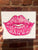 Pink Lips Glitter Art Print